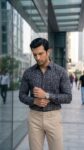 Men's Geometric Diamond Print Casual Shirt for Men