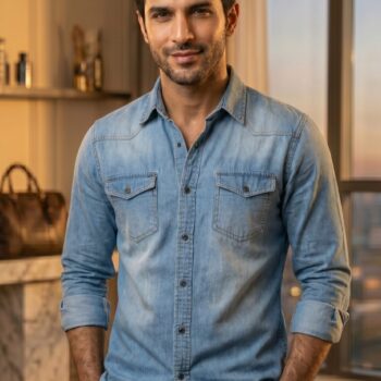 Stylish Denim Shirt for Men Casual Fashion Wear