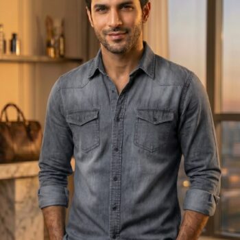 Premium Denim Shirt Stylish Casual Wear for Men